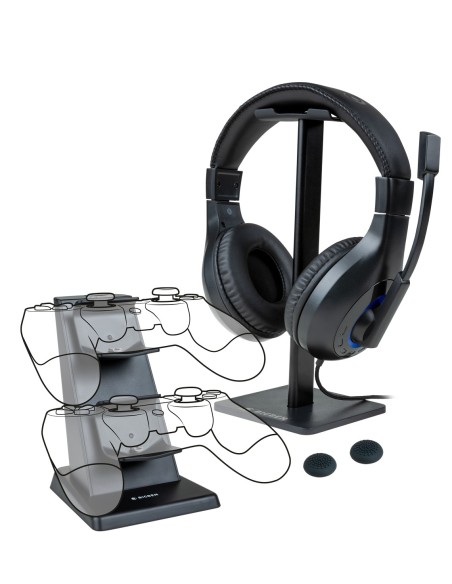 NACON PS4PACK1 auricular y casco Auriculares Alámbrico Diadema Juego Negro