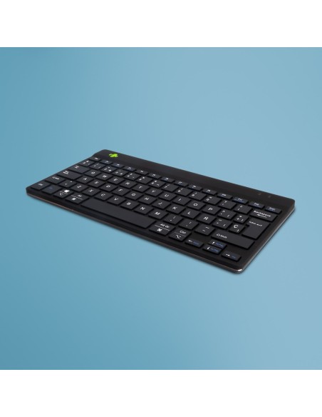 R-Go Tools Teclado ergonómico R-Go Compact Break, teclado compacto con software de pausa, QWERTY (ES), bluetooth, negro R-Go Tools Teclado ergonómico R-Go Compact Break, teclado compacto con software de pausa, QWERTY (ES), bluetooth, negro