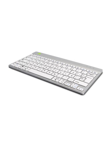 R-Go Tools Teclado ergonómico R-Go Compact Break, teclado compacto con software de pausa, QWERTY (ES), bluetooth, blanco