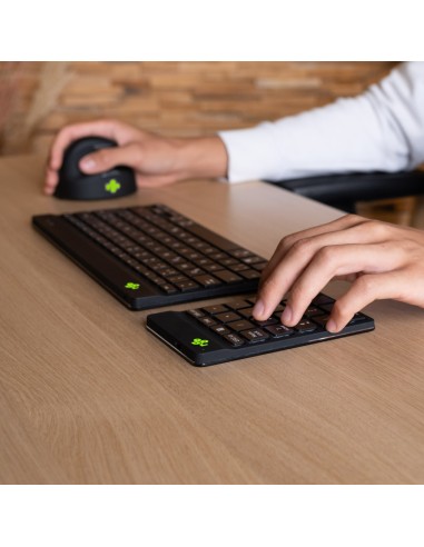 R-Go Tools Teclado numérico R-Go Numpad Break, teclado numérico ergonómico con software de pausa, bluetooth, negro