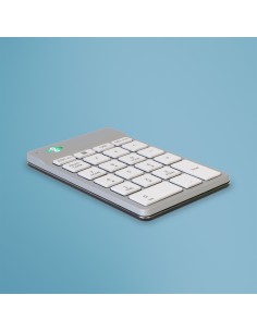R-Go Tools Teclado numérico R-Go Numpad Break, teclado numérico ergonómico con software de pausa, bluetooth, blanco