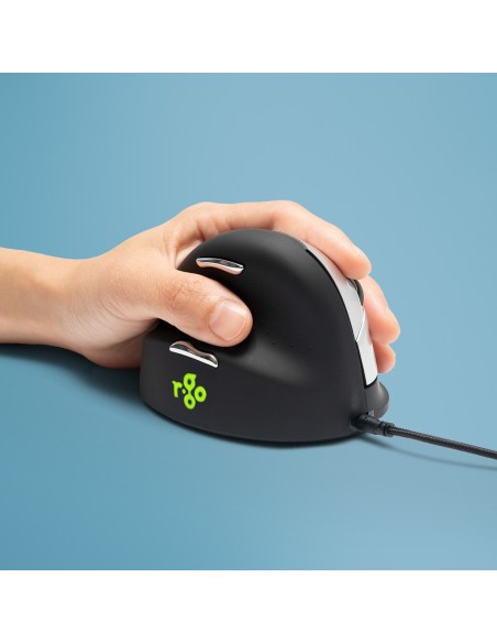 R-Go Tools Ratón ergonómico R-Go HE Break con software de pausa, grande (tamaño de mano ≥ 185 mm), zurdo, cableado, negro R-Go Tools Ratón ergonómico R-Go HE Break con software de pausa, grande (tamaño de mano ≥ 185 mm), zurdo, cableado, negro