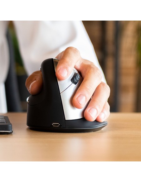 R-Go Tools Ratón ergonómico R-Go HE Break con software de pausa, grande (tamaño de mano ≥ 185 mm), zurdo, bluetooth, negro R-Go Tools Ratón ergonómico R-Go HE Break con software de pausa, grande (tamaño de mano ≥ 185 mm), zurdo, bluetooth, negro