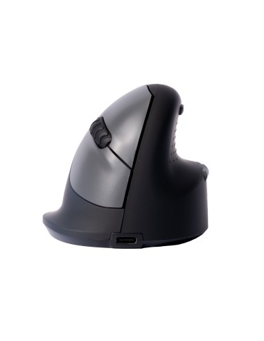 R-Go Tools Ratón ergonómico R-Go HE Break con software de pausa, mediano (tamaño de mano 165-185 mm), diestro, bluetooth, negro