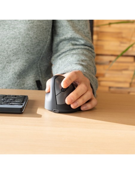 R-Go Tools Ratón ergonómico R-Go HE Break con software de pausa, mediano (tamaño de mano 165-185 mm), zurdo, bluetooth, negro R-Go Tools Ratón ergonómico R-Go HE Break con software de pausa, mediano (tamaño de mano 165-185 mm), zurdo, bluetooth, negro