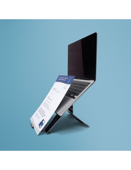 R-Go Tools Soporte para portátil R-Go Riser Document, soporte ergonómico, plegable y ajustable con portadocumentos, negro R-Go Tools Soporte para portátil R-Go Riser Document, soporte ergonómico, plegable y ajustable con portadocumentos, negro