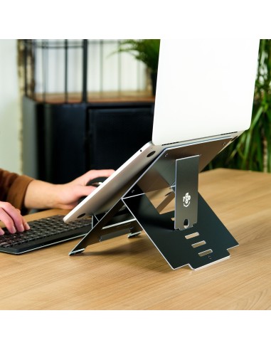 R-Go Tools Soporte para portátil R-Go Riser Flexible, elevador plegable ajustable para portátil, ergonómico, aluminio Hylite,