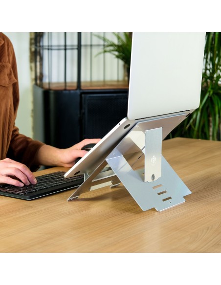 R-Go Tools Soporte para portátil R-Go Riser Flexible, elevador plegable ajustable para portátil, ergonómico, aluminio Hylite, R-Go Tools Soporte para portátil R-Go Riser Flexible, elevador plegable ajustable para portátil, ergonómico, aluminio Hylite,