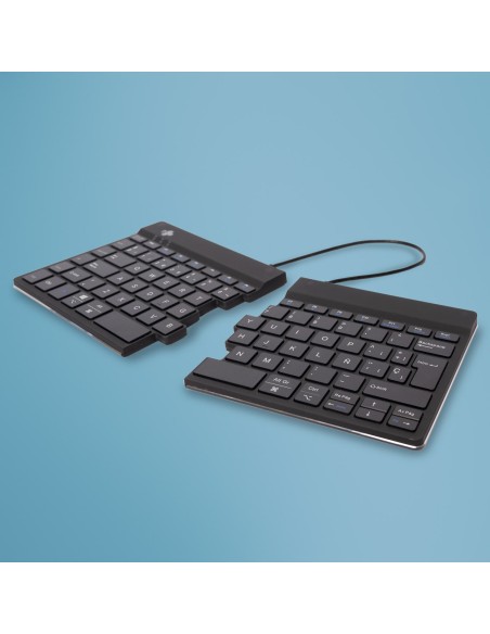 R-Go Tools Teclado ergonómico R-Go Split Break con software de pausa, teclado dividido ergonómico, QWERTY (ES), bluetooth, negro