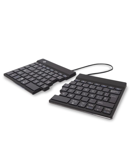R-Go Tools Teclado ergonómico R-Go Split Break con software de pausa, teclado dividido ergonómico, QWERTY (ES), bluetooth, negro