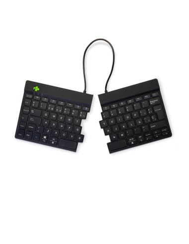 R-Go Tools Teclado ergonómico R-Go Split Break con software de pausa, teclado dividido ergonómico, QWERTY (ES), bluetooth, negro