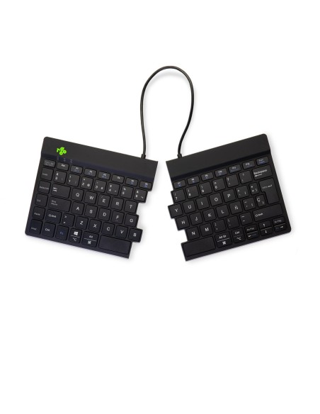 R-Go Tools Teclado ergonómico R-Go Split Break con software de pausa, teclado dividido ergonómico, QWERTY (ES), bluetooth, negro