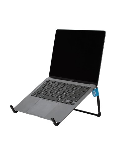 R-Go Tools Soporte para portátil R-Go Steel Travel, ergonómico y plegable, apto para portátiles de 10-22 pulgadas, negro