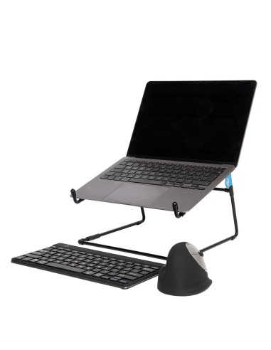 R-Go Tools Soporte para portátil R-Go Steel Office, apto para 10-22 pulgadas, negro