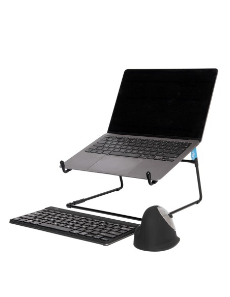 R-Go Tools Soporte para portátil R-Go Steel Office, apto para 10-22 pulgadas, negro