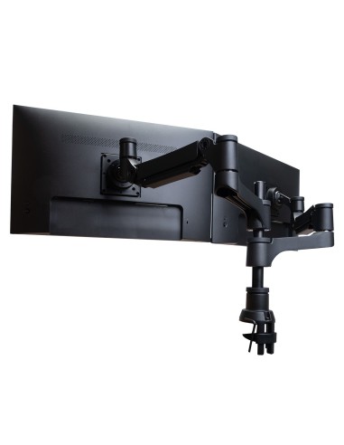 R-Go Tools Brazo de monitor R-Go Caparo Dual para dos monitores capacidad de carga de 3-9kg, ajustable con resorte de gas,