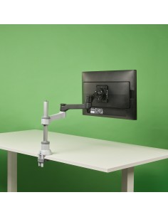R-Go Tools Brazo de monitor R-Go Zepher Single, para un monitor, ajustable, capacidad de carga de 0-8 Kg, 100% circular, negro