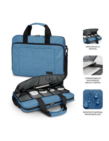 SUBBLIM Maletín Ordenador Air Padding Laptop bag 15,6" Azul