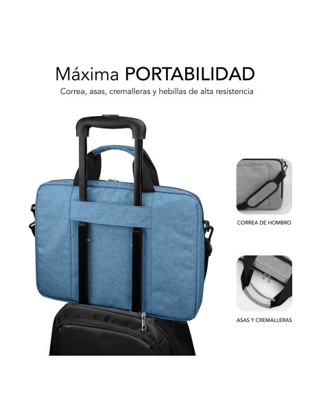 SUBBLIM Maletín Ordenador Air Padding Laptop bag 15,6" Azul
