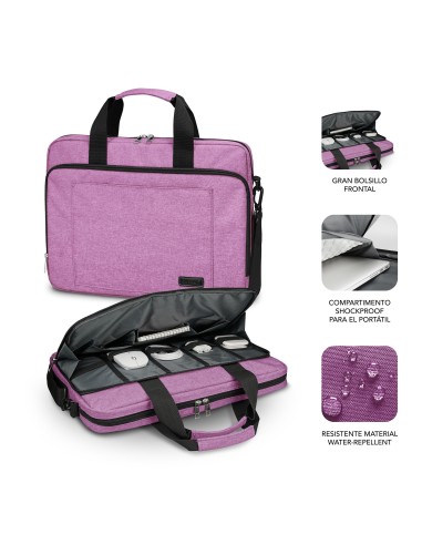 SUBBLIM Maletín Ordenador Air Padding Laptop bag 15,6" Rosa
