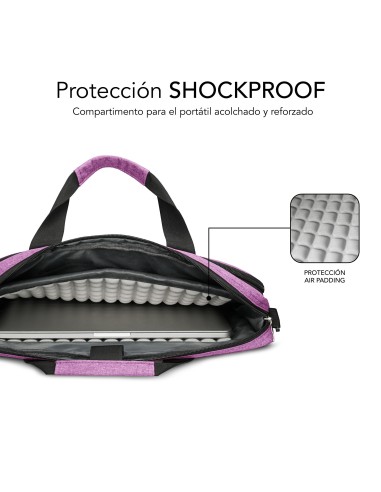 SUBBLIM Maletín Ordenador Air Padding Laptop bag 15,6" Rosa