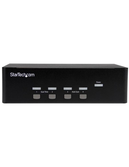 StarTech.com Conmutador KVM de 4 puertos con VGA doble y concentrador USB 2.0 de 2 puertos StarTech.com Conmutador KVM de 4 puertos con VGA doble y concentrador USB 2.0 de 2 puertos
