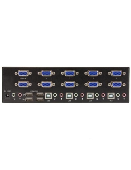 StarTech.com Conmutador KVM de 4 puertos con VGA doble y concentrador USB 2.0 de 2 puertos StarTech.com Conmutador KVM de 4 puertos con VGA doble y concentrador USB 2.0 de 2 puertos