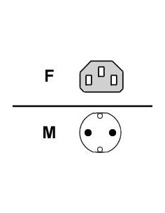 Fujitsu Cable powercord (D,..), 1.8m, grey Gris 1,8 m