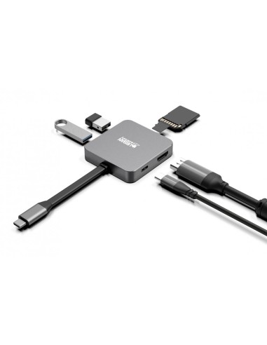 Urban Factory HUBEE LIGHT USB 3.2 Gen 1 (3.1 Gen 1) Type-C Gris