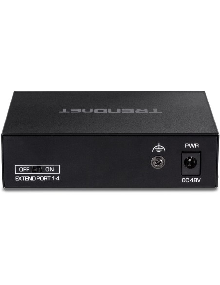 Trendnet TE-FP051 switch No administrado Fast Ethernet (10 100) Energía sobre Ethernet (PoE) Negro