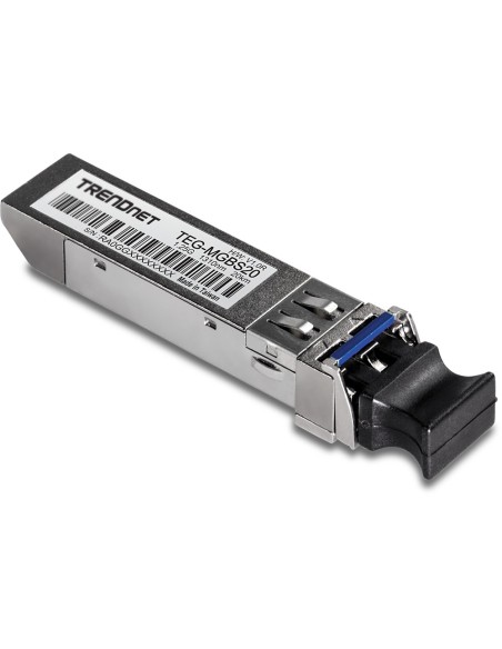 Trendnet TEG-MGBS20 convertidor de medio 1250 Mbit s 1310 nm Monomodo Negro, Acero inoxidable