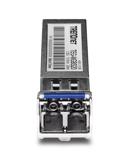 Trendnet TEG-MGBS20 convertidor de medio 1250 Mbit s 1310 nm Monomodo Negro, Acero inoxidable
