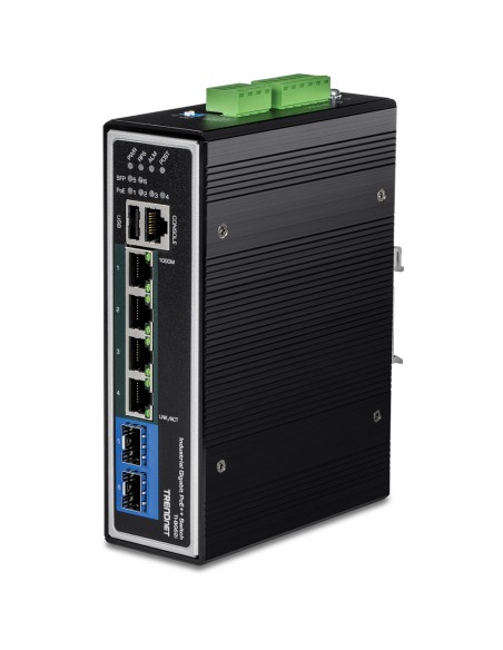 Trendnet TI-BG62I switch Gestionado L2+ Gigabit Ethernet (10 100 1000) Energía sobre Ethernet (PoE) Negro