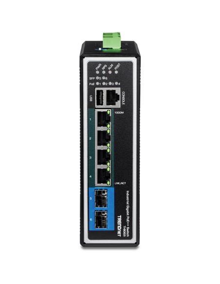 Trendnet TI-BG62I switch Gestionado L2+ Gigabit Ethernet (10 100 1000) Energía sobre Ethernet (PoE) Negro
