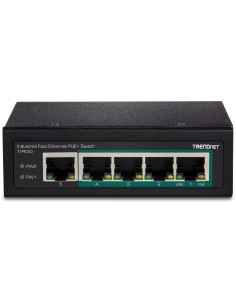 Trendnet TI-PE50 switch No administrado Fast Ethernet (10 100) Energía sobre Ethernet (PoE) Negro 2