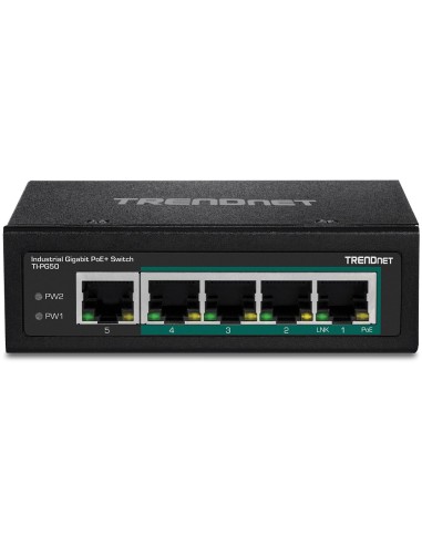 Trendnet TI-PG50 switch No administrado Gigabit Ethernet (10 100 1000) Energía sobre Ethernet (PoE) Negro