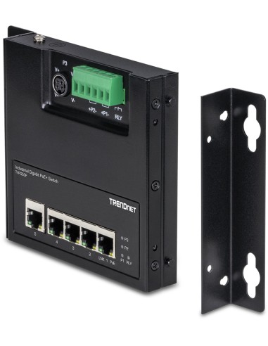 Trendnet TI-PG50F switch No administrado Energía sobre Ethernet (PoE) Negro