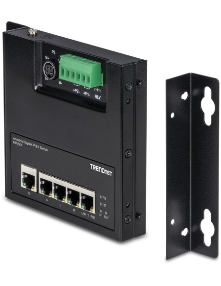 Trendnet TI-PG50F switch No administrado Energía sobre Ethernet (PoE) Negro