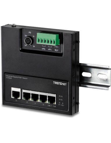 Trendnet TI-PG50F switch No administrado Energía sobre Ethernet (PoE) Negro