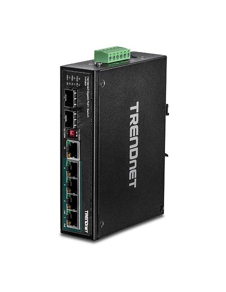 Trendnet TI-PG62 switch No administrado Gigabit Ethernet (10 100 1000) Energía sobre Ethernet (PoE) Negro