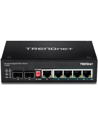 Trendnet TI-PG62 switch No administrado Gigabit Ethernet (10 100 1000) Energía sobre Ethernet (PoE) Negro