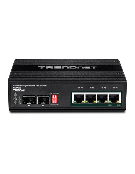 Trendnet TI-UPG62 switch No administrado L2 Gigabit Ethernet (10 100 1000) Energía sobre Ethernet (PoE) Negro