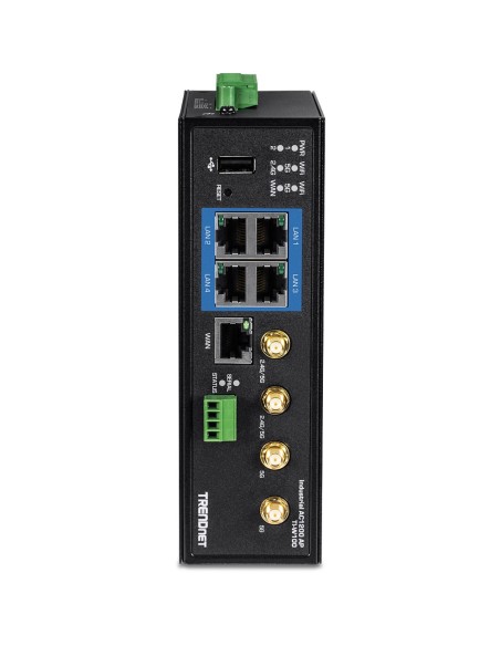 Trendnet TI-W100 router inalámbrico Gigabit Ethernet Doble banda (2,4 GHz   5 GHz) Negro