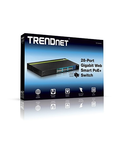 Trendnet TPE-2840WS switch Gestionado Gigabit Ethernet (10 100 1000) Energía sobre Ethernet (PoE) 1U Negro