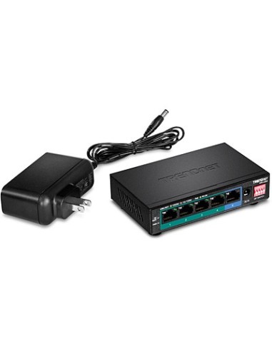 Trendnet TPE-LG50 switch No administrado Gigabit Ethernet (10 100 1000) Energía sobre Ethernet (PoE) Negro