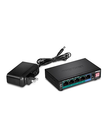 Trendnet TPE-LG50 switch No administrado Gigabit Ethernet (10 100 1000) Energía sobre Ethernet (PoE) Negro