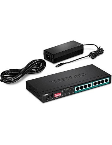 Trendnet TPE-LG80 switch No administrado Gigabit Ethernet (10 100 1000) Energía sobre Ethernet (PoE) Negro