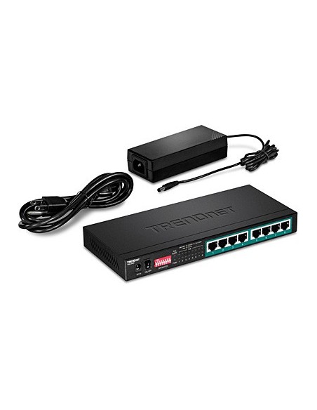 Trendnet TPE-LG80 switch No administrado Gigabit Ethernet (10 100 1000) Energía sobre Ethernet (PoE) Negro