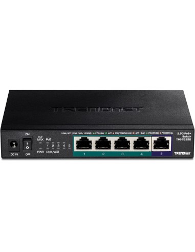 Trendnet TPE-TG350 switch No administrado 2.5G Ethernet (100 1000 2500) Energía sobre Ethernet (PoE) Negro