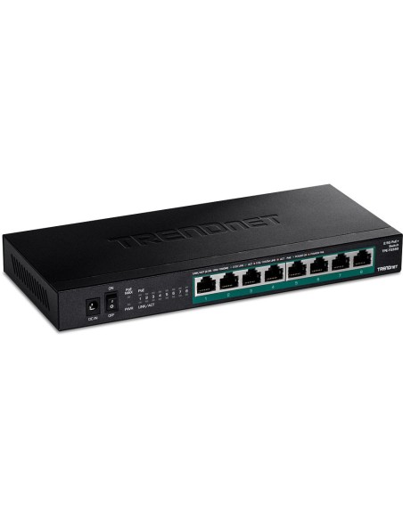 Trendnet TPE-TG380 switch No administrado 2.5G Ethernet (100 1000 2500) Energía sobre Ethernet (PoE) Negro